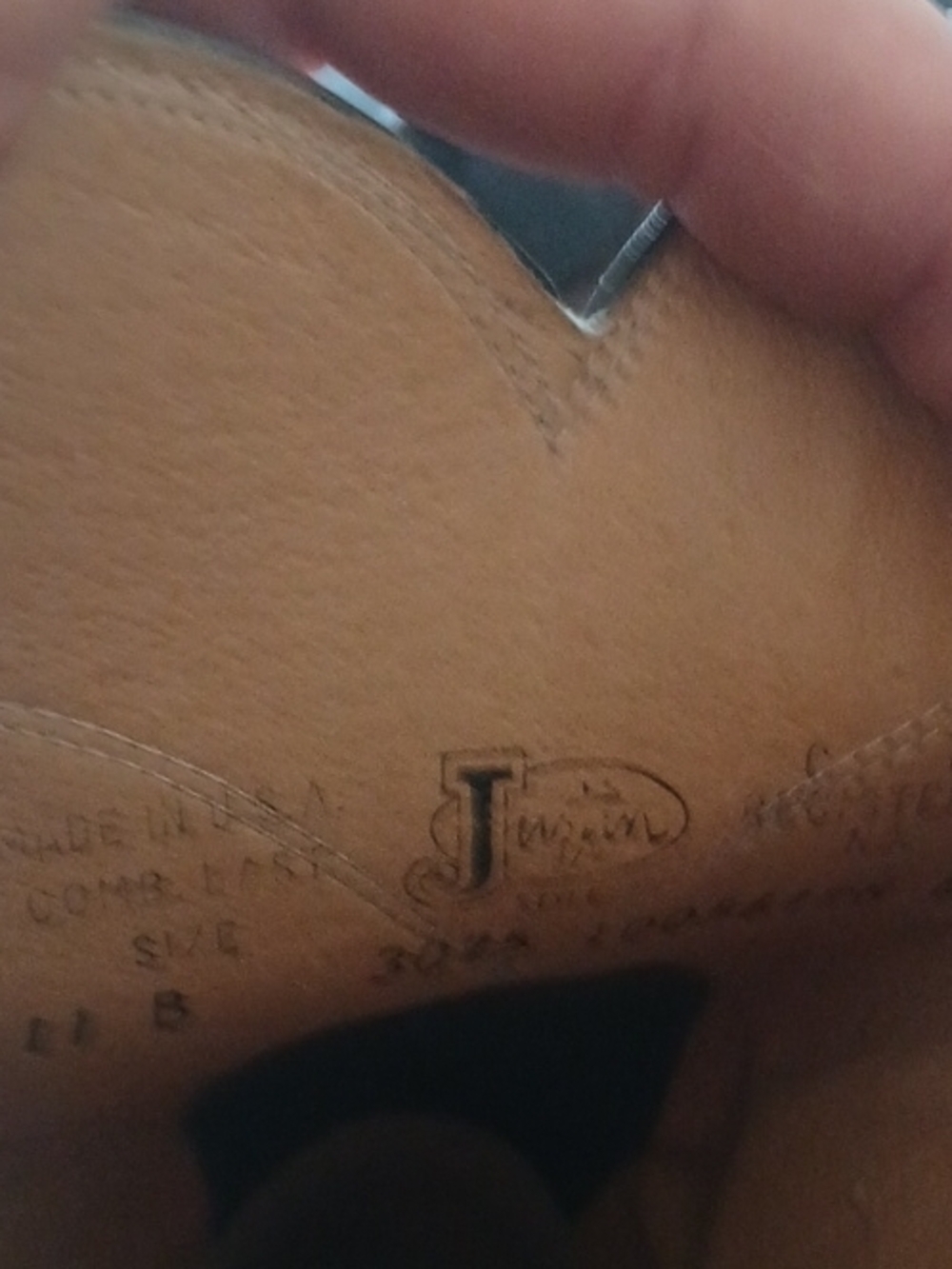 Justin Grey Leather Cowboy Boot Ropers
